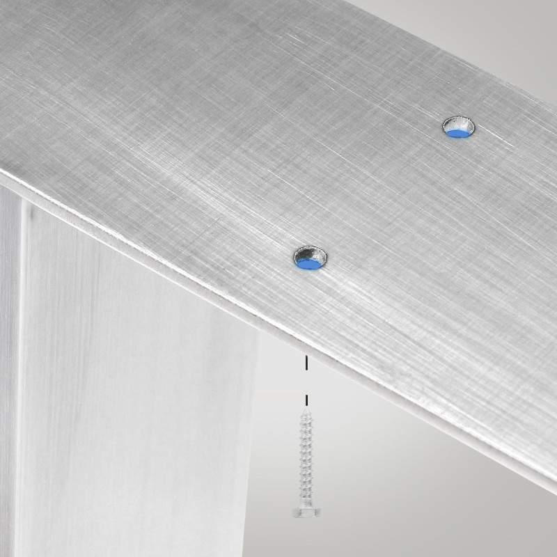 2x pieds de tables à manger Velden 80 cm acier inoxydable
