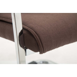 Chaise visiteur XL Anubis en tissu marron
