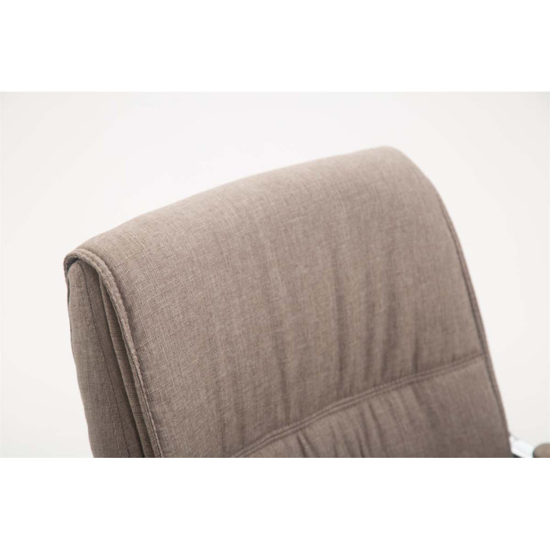 Fauteuil visiteur XL Anubis en tissu taupe