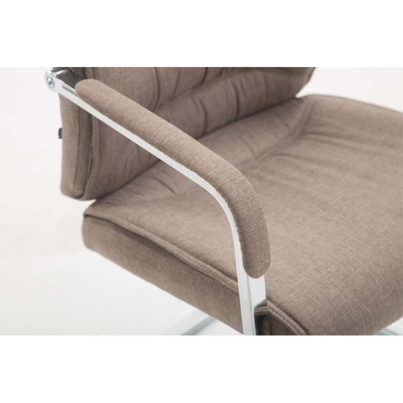 Chaise visiteur XL Anubis tissu taupe