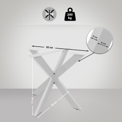 Pieds de tables à manger Biloxi S blanc