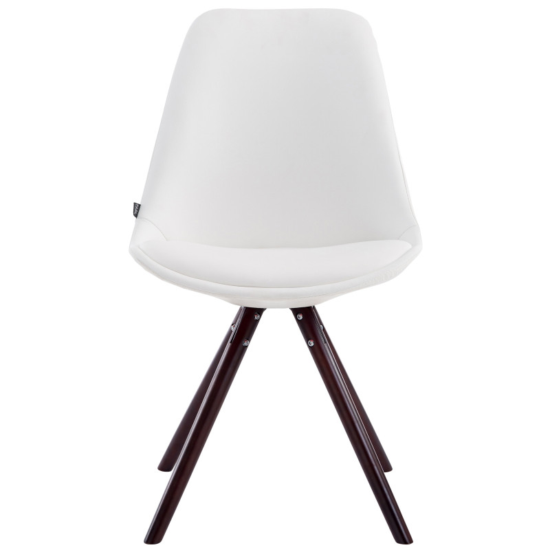 Chaise ronde blanche pour visiteurs Laval Cappuccino