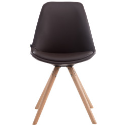 Chaise visiteur ronde marron Laval Natura