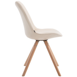 Chaise visiteur Laval Natura Ronde crème