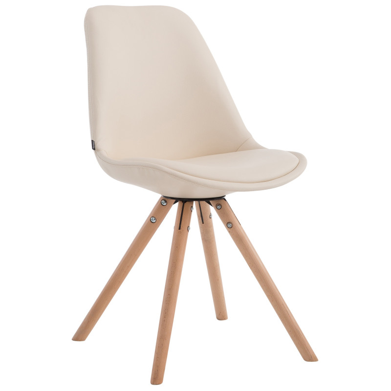 Silla de Comedor Laval Rund Natural,Crema
