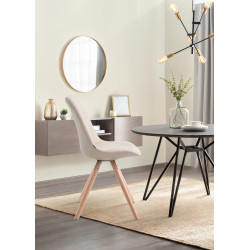 Chaise ronde visiteur Laval Natura, cr?me