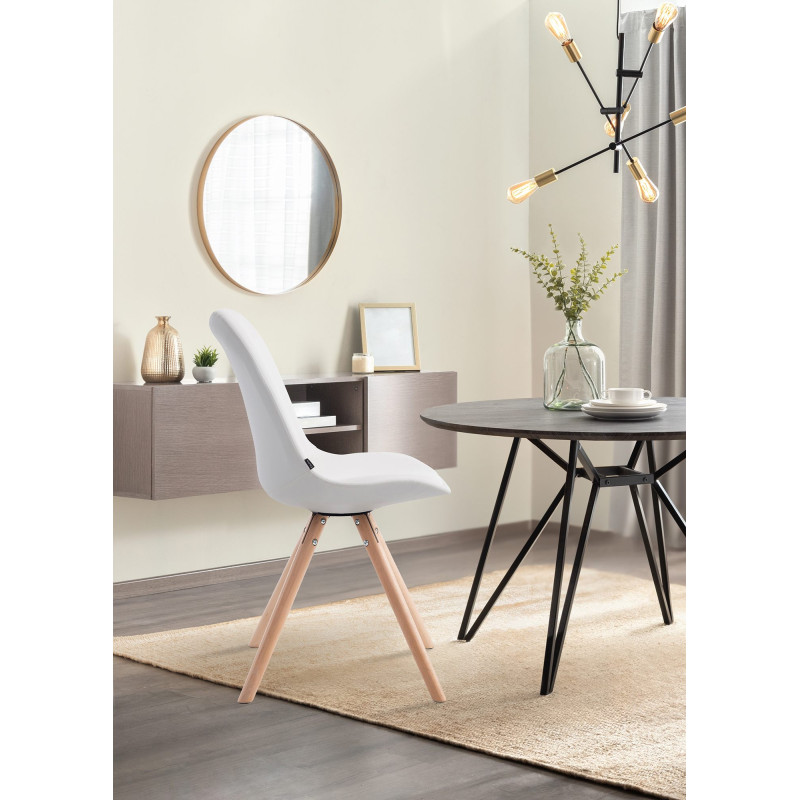 Chaise visiteur Laval Natura Ronde blanche