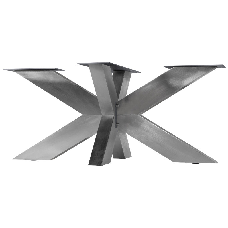 Pieds de tables à manger Duncan L98xL58xH43 cm acier inoxydable