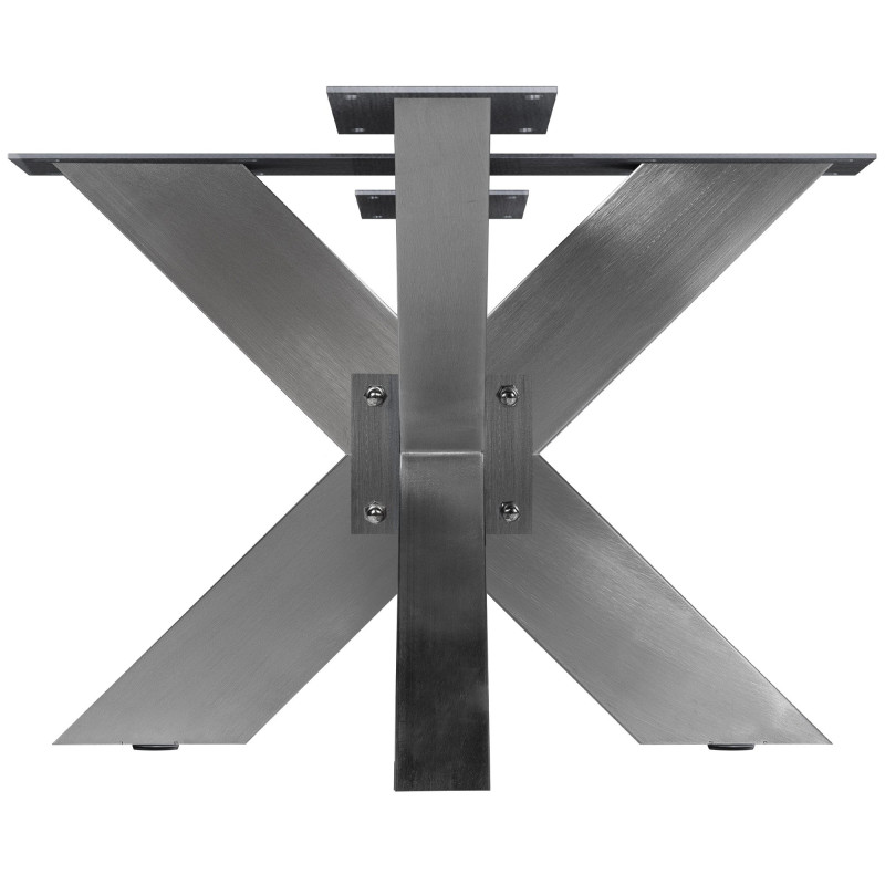 Pieds de tables à manger Duncan L98xL58xH43 cm acier inoxydable