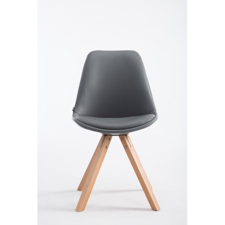 Silla de Comedor Laval Square Natural,Gris