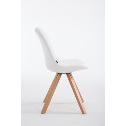 Silla de Comedor Laval Square Natural,Blanco