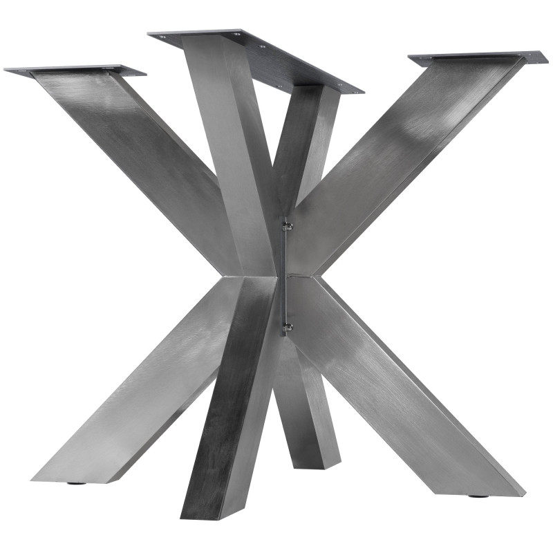 Pieds de tables à manger Duncan L85xL85xH71 cm acier inoxydable