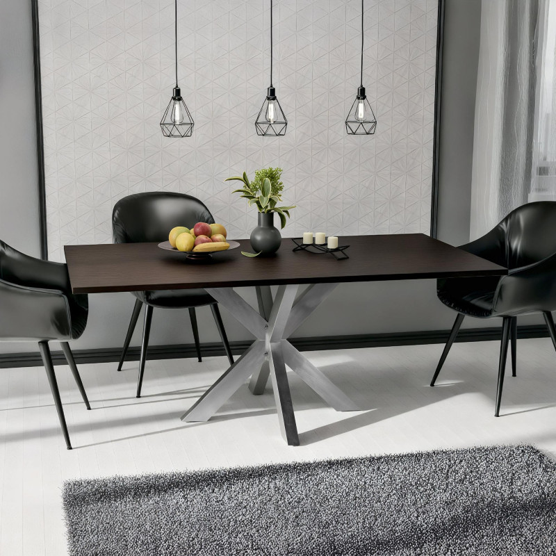 Pieds de tables à manger Duncan L85xL85xH71 cm acier inoxydable