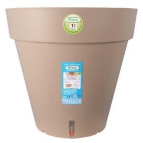 RIVIERA Pot de fleurs Loft avec réserve d'eau - Rond - Ш 50 x H 46 cm -Taupe