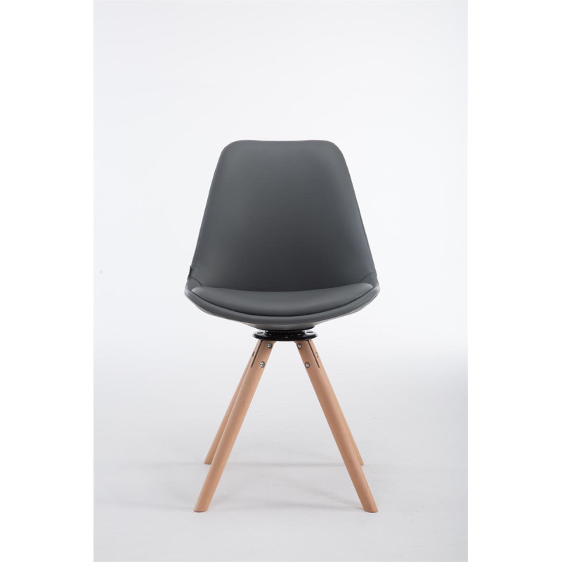 Silla de Visita Calais Rund Natural,Gris