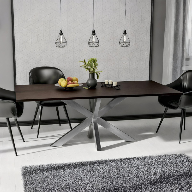 Pieds de tables à manger Duncan L120xL68xH71 cm acier inoxydable