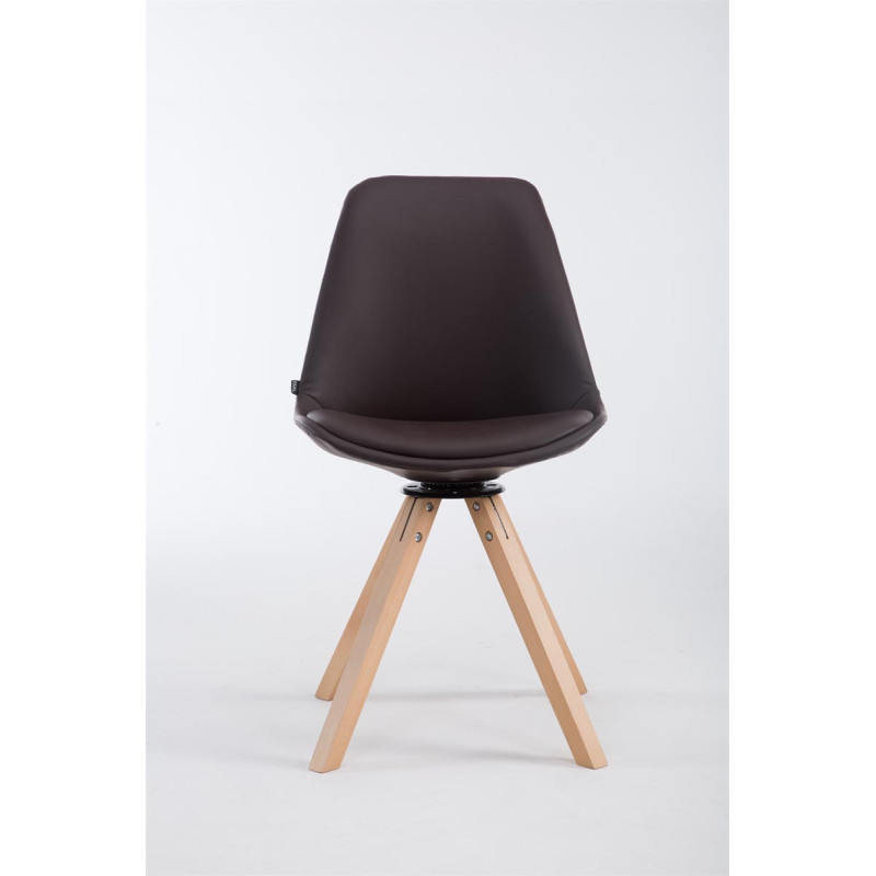 Chaise visiteur Calais pivotante Natura Square marron