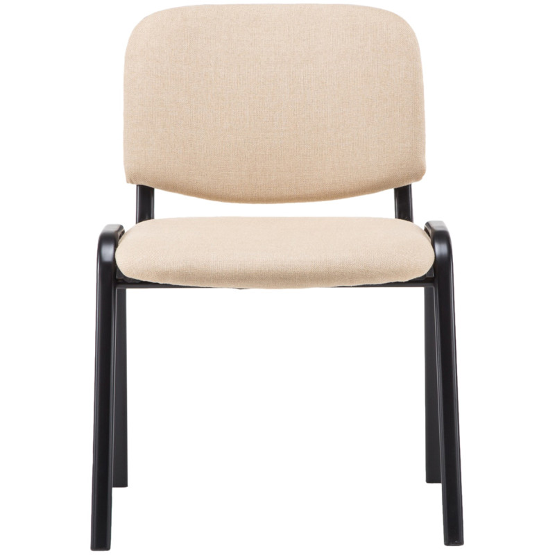 Fauteuil visiteur Ken V2, tissu cr?me