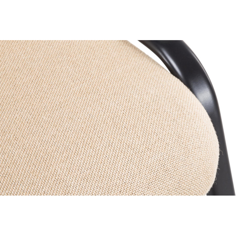 Fauteuil visiteur Ken V2, tissu cr?me