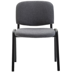 Chaise visiteur Ken V2, tissu gris
