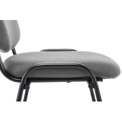 Chaise visiteur Ken V2 en tissu gris