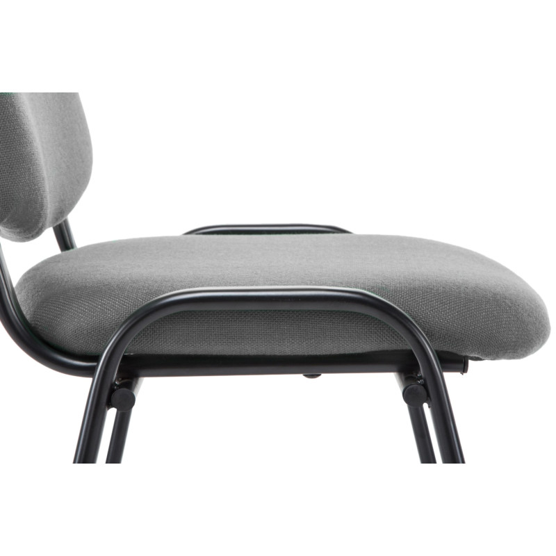Chaise visiteur Ken V2, tissu gris