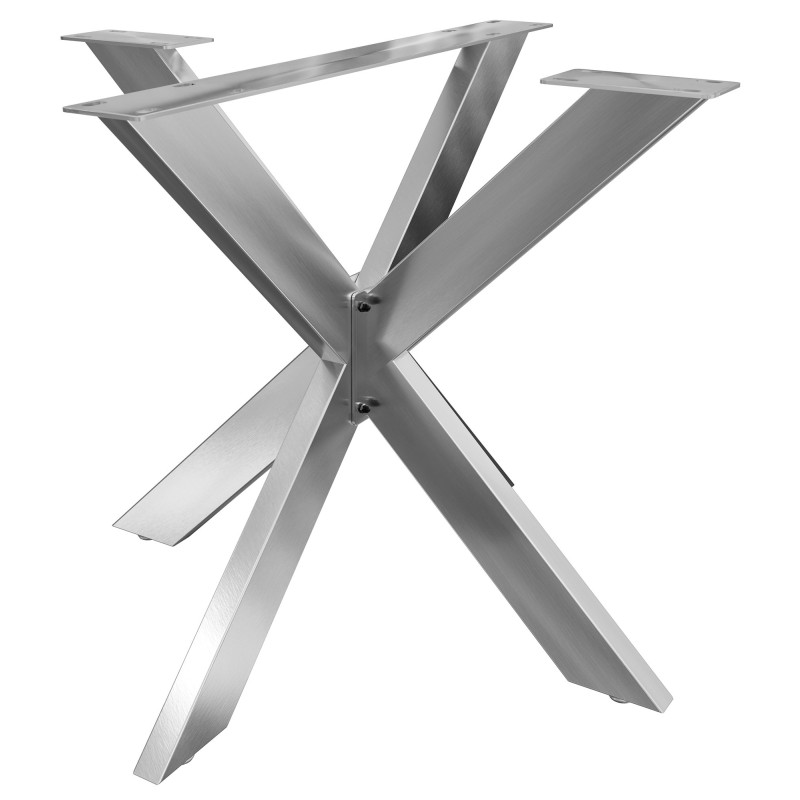 Pieds de tables à manger Biloxi S acier inoxydable