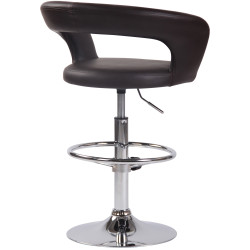 Tabouret de bar Jaen en simili cuir brun