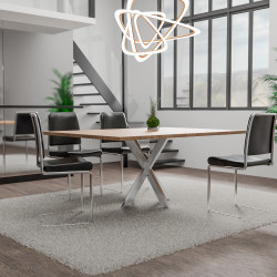 Pieds de tables à manger Biloxi S acier inoxydable