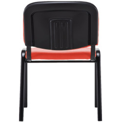 Fauteuil visiteur Ken V2, tissu rouge