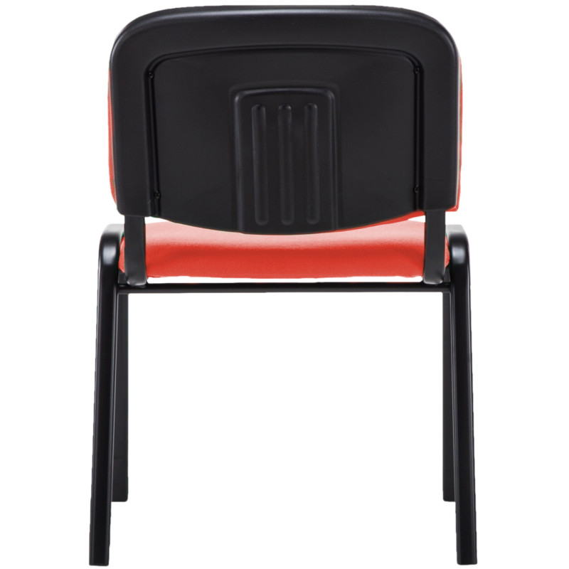 Fauteuil visiteur Ken V2, tissu rouge