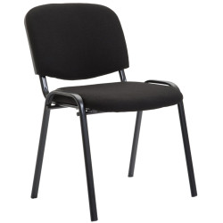 Chaise visiteur Ken V2 en tissu noir