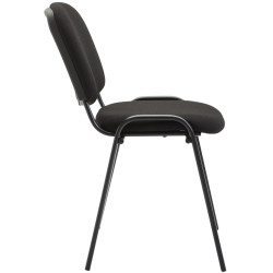 Chaise visiteur Ken V2, tissu noir