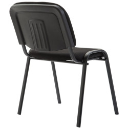 Chaise visiteur Ken V2, tissu noir