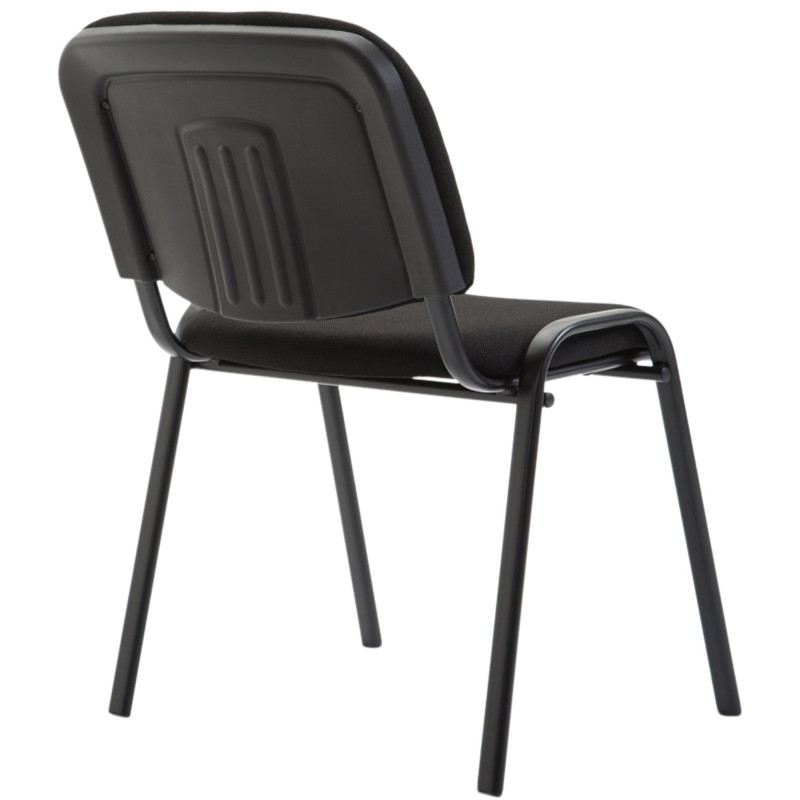 Chaise visiteur Ken V2, tissu noir