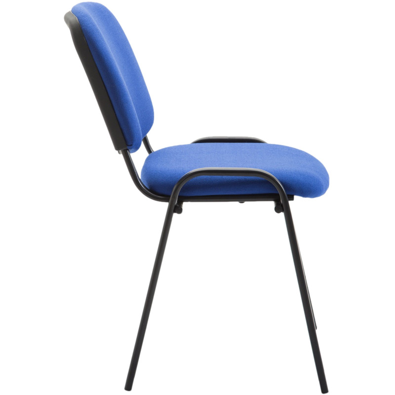 Chaise visiteur Ken V2, tissu bleu