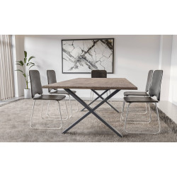 2x pieds de tables à manger Swift L gris