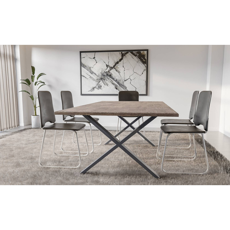 2x pieds de tables à manger Swift L gris