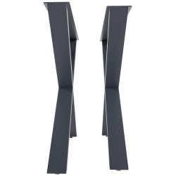 2x pieds de tables à manger Swift L gris