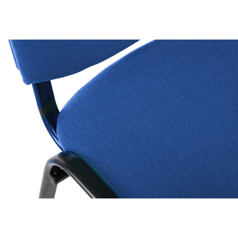 Chaise visiteur Ken V2 en tissu bleu