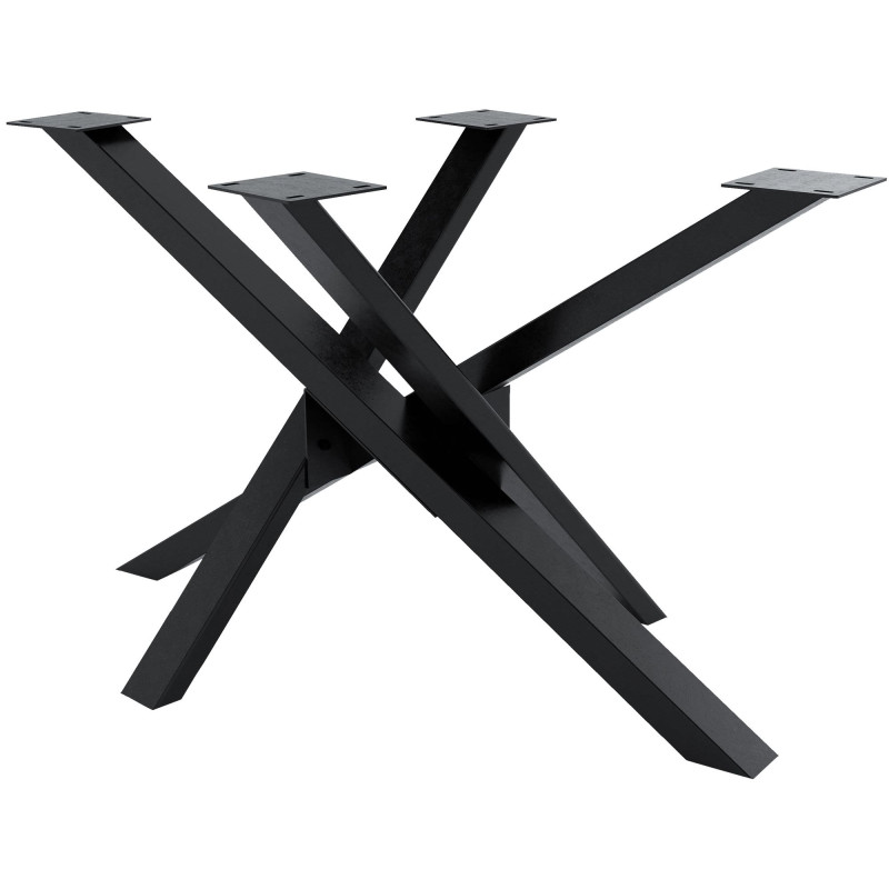 Pieds de tables à manger Jimmy 120x70x72 noir industriel