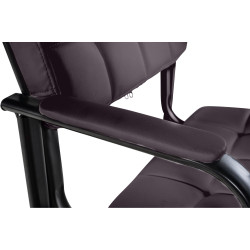 Chaise visiteur Canada B en similicuir marron