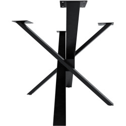 Pieds de tables à manger Jimmy 160x80x72 noir industriel