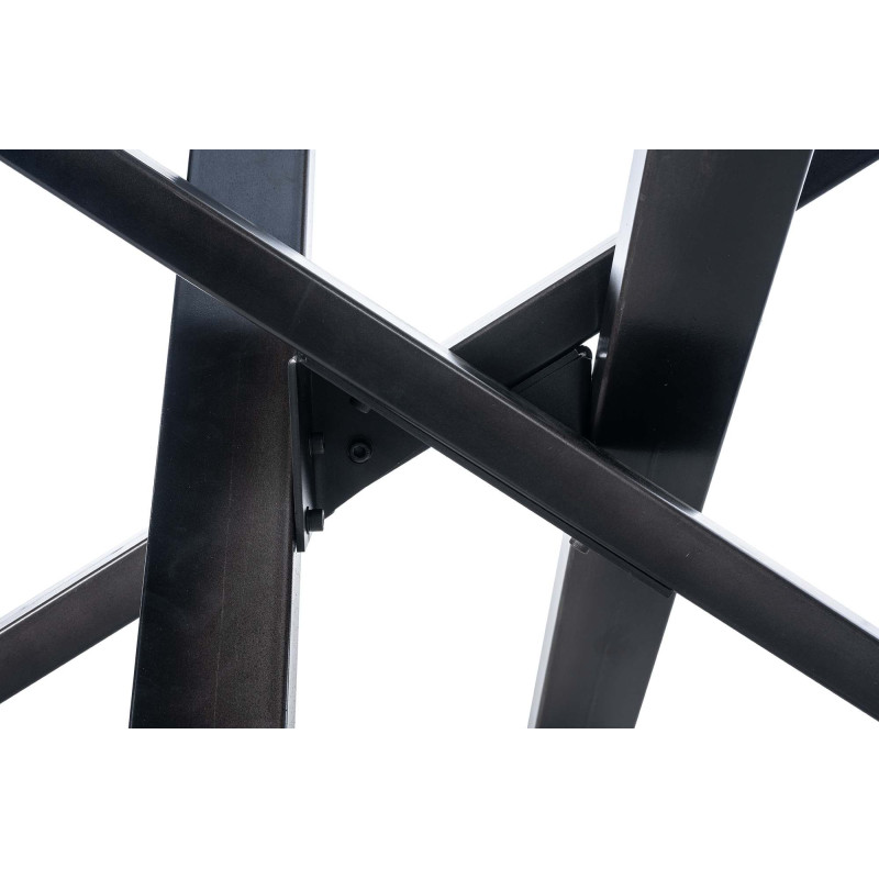 Pieds de tables à manger Jimmy 160x80x72 noir industriel