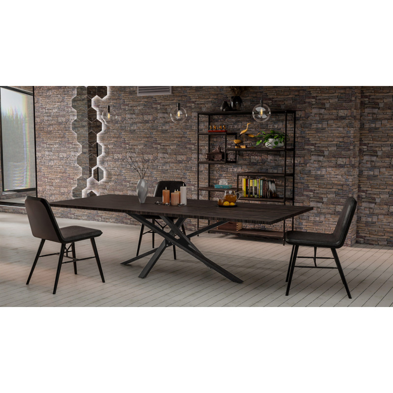 Pieds de tables à manger Jimmy 120x70x72 gris