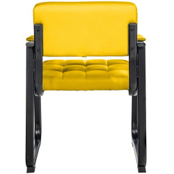 Chaise visiteur Canada B en cuir artificiel jaune