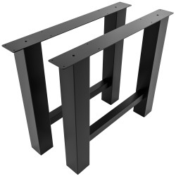 Pieds de tables à manger Hunker 90 cm noir