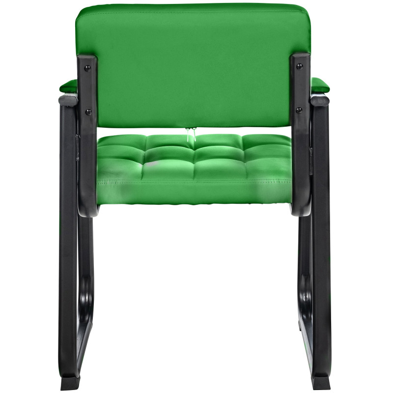 Chaise visiteur Canada B, similicuir, verte