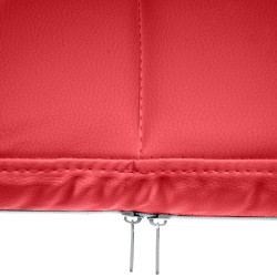 Chaise visiteur Canada B, similicuir, rouge