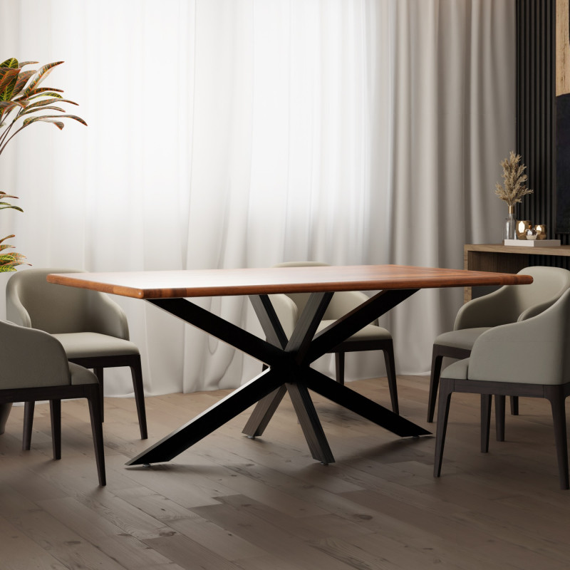 Pieds de tables à manger Hardwick 150x78x71 cm noir industriel